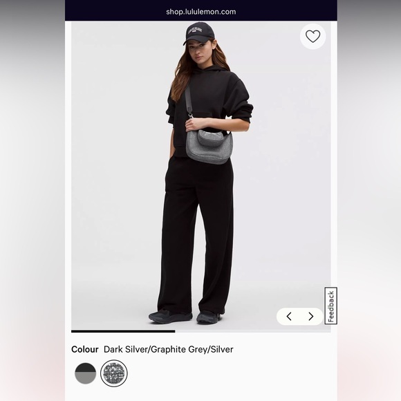 LULULEMON CITY ESSENTIALS 3L SHOULDER BAG *GLITTER Dark Silver/Graphite Grey NWT - Picture 8 of 16